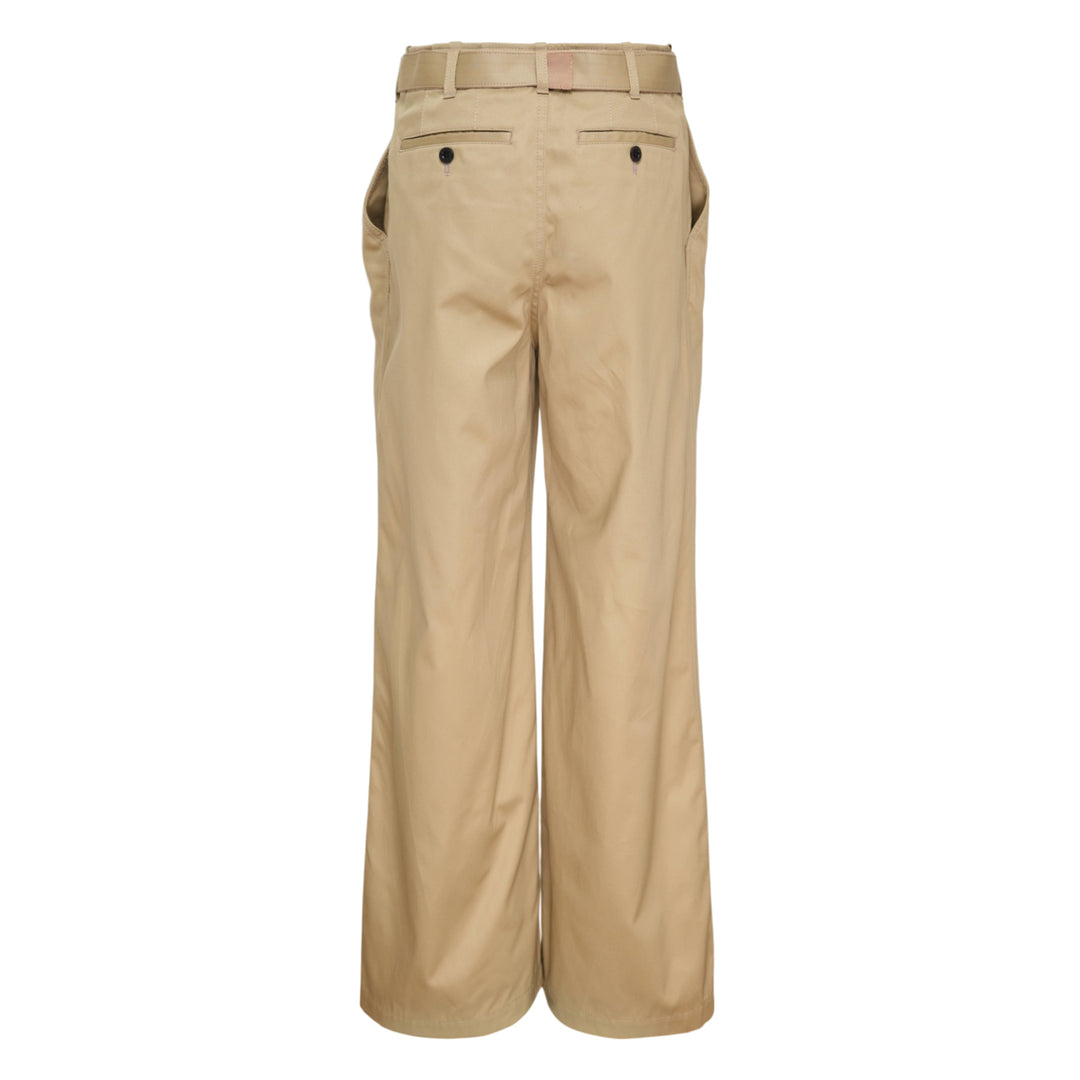 Belted Cotton Chino Pants