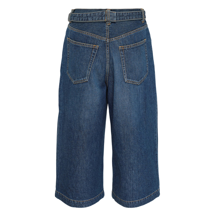 Wide Leg Denim Shorts