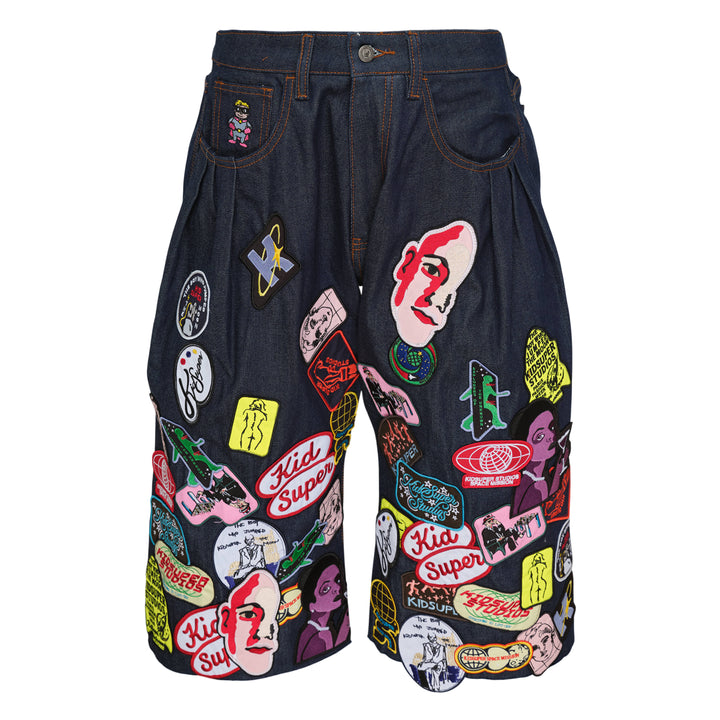 KidSuper Studios Patches Denim Long Shorts – Available at Club 21, Official Retailer in Singapore, Malaysia & Thailand with Global Shipping Online
