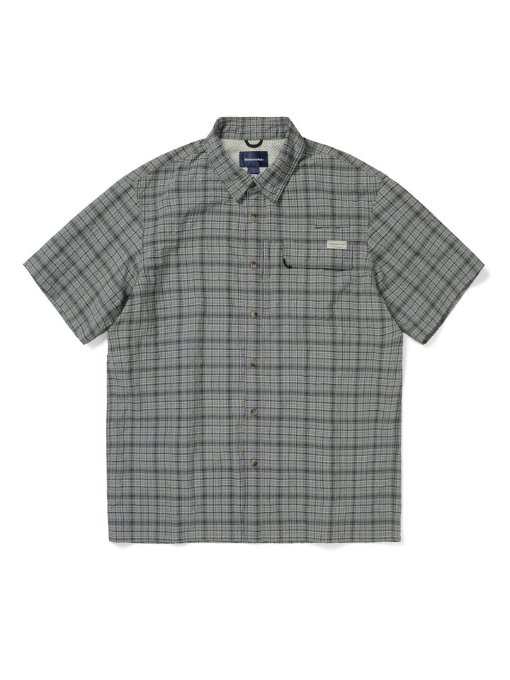 Plaid Short Sleeve Fishing Shirt
