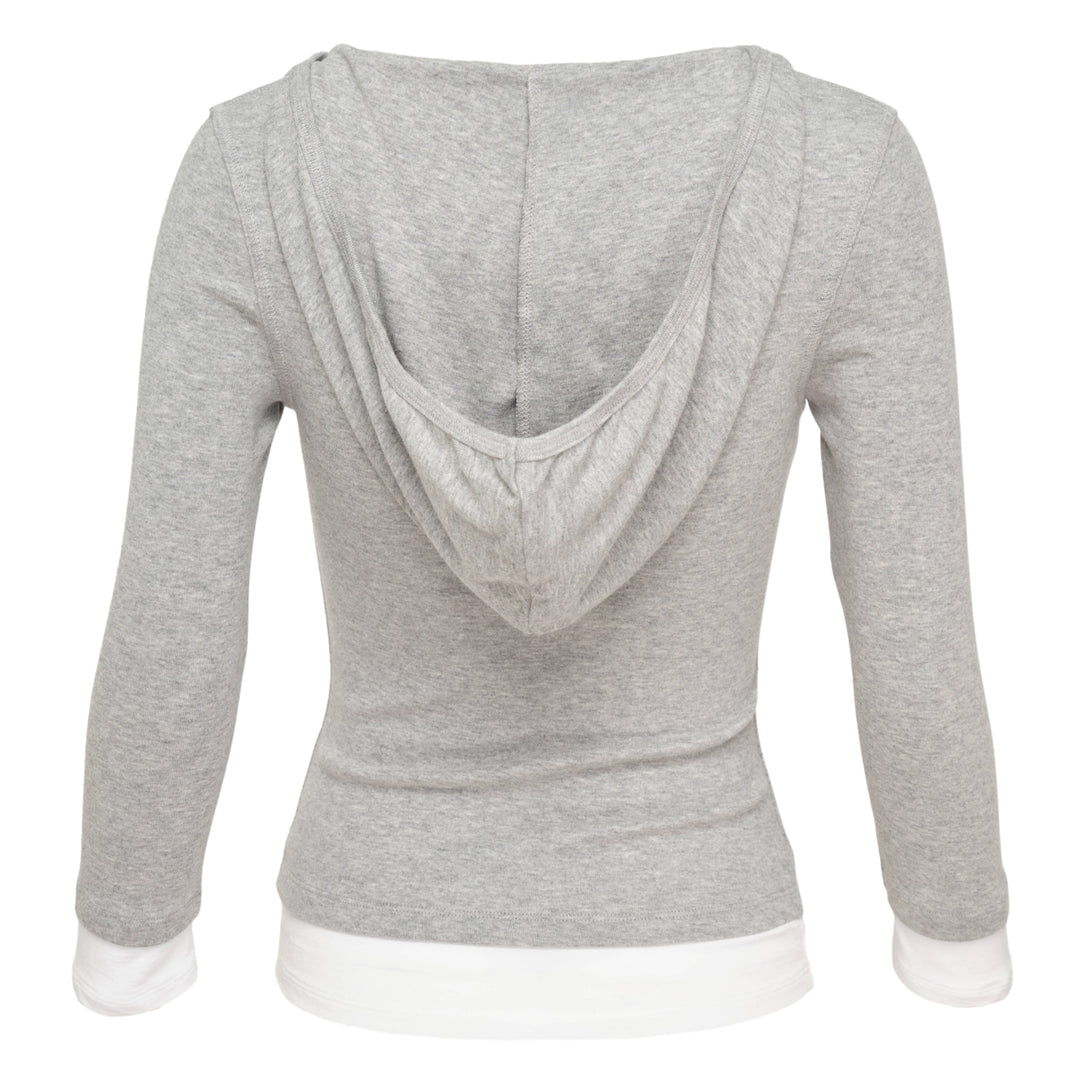Layered Contrast Hoodie
