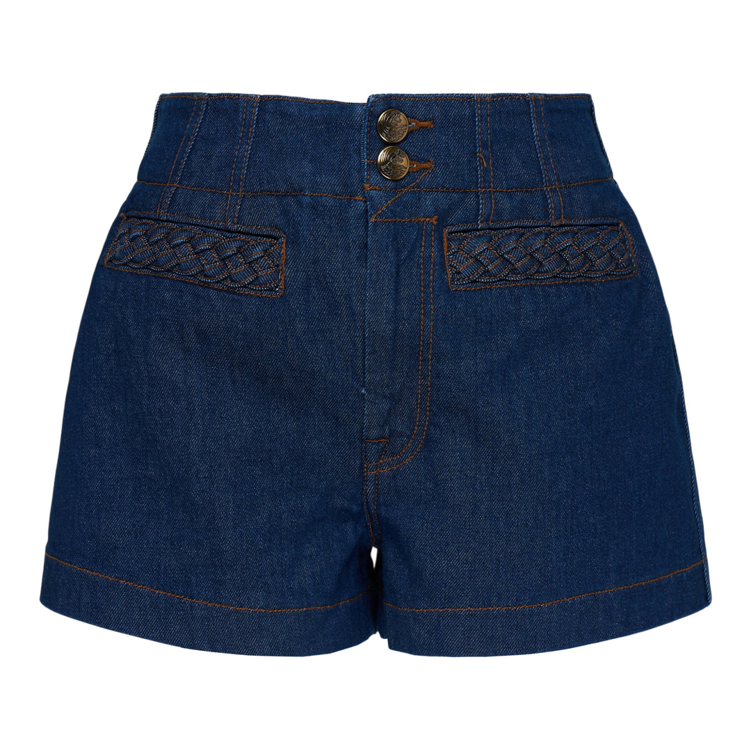 ZIMMERMANN Aster Denim Short – Available at Club 21, Official Retailer in Singapore, Malaysia & Thailand with Global Shipping Online