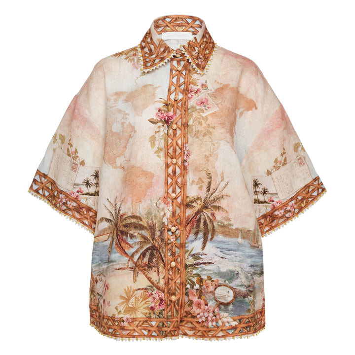 ZIMMERMANN Mahon Shirt – Available at Club 21, Official Retailer in Singapore, Malaysia & Thailand with Global Shipping Online