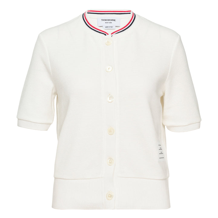 Short Sleeve Crew Neck Cardigan