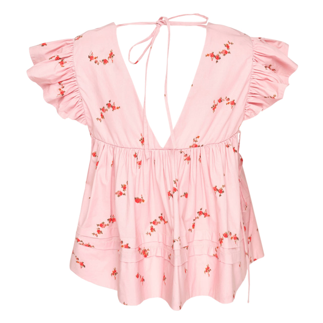 Printed Stretch Cotton Angel Top
