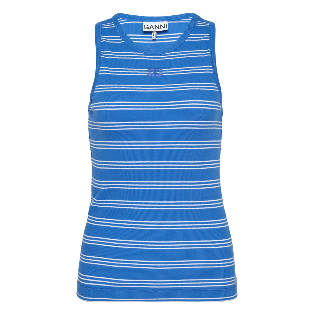 Soft Cotton Rib Stripe Tank