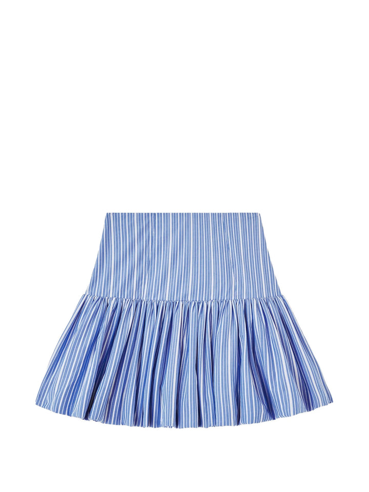 Stripe Cotton Mini Skirt