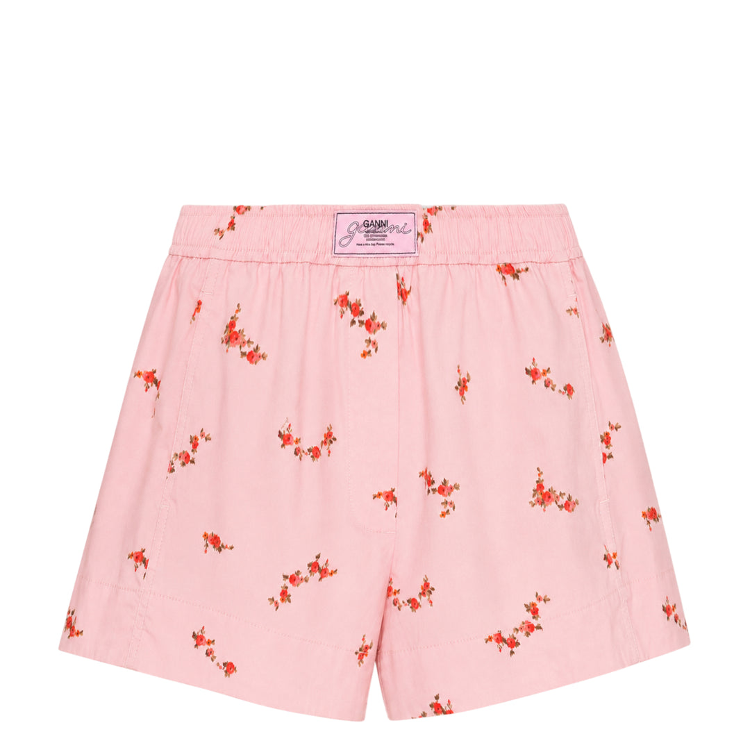 Printed Stretch Cotton Shorts