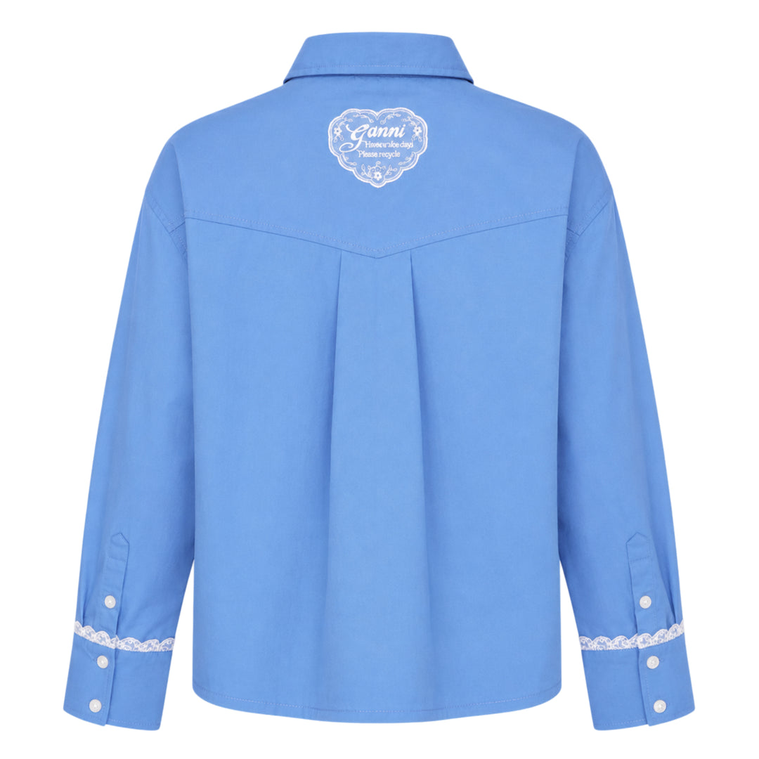 Stretch Cotton Cropped Shirt