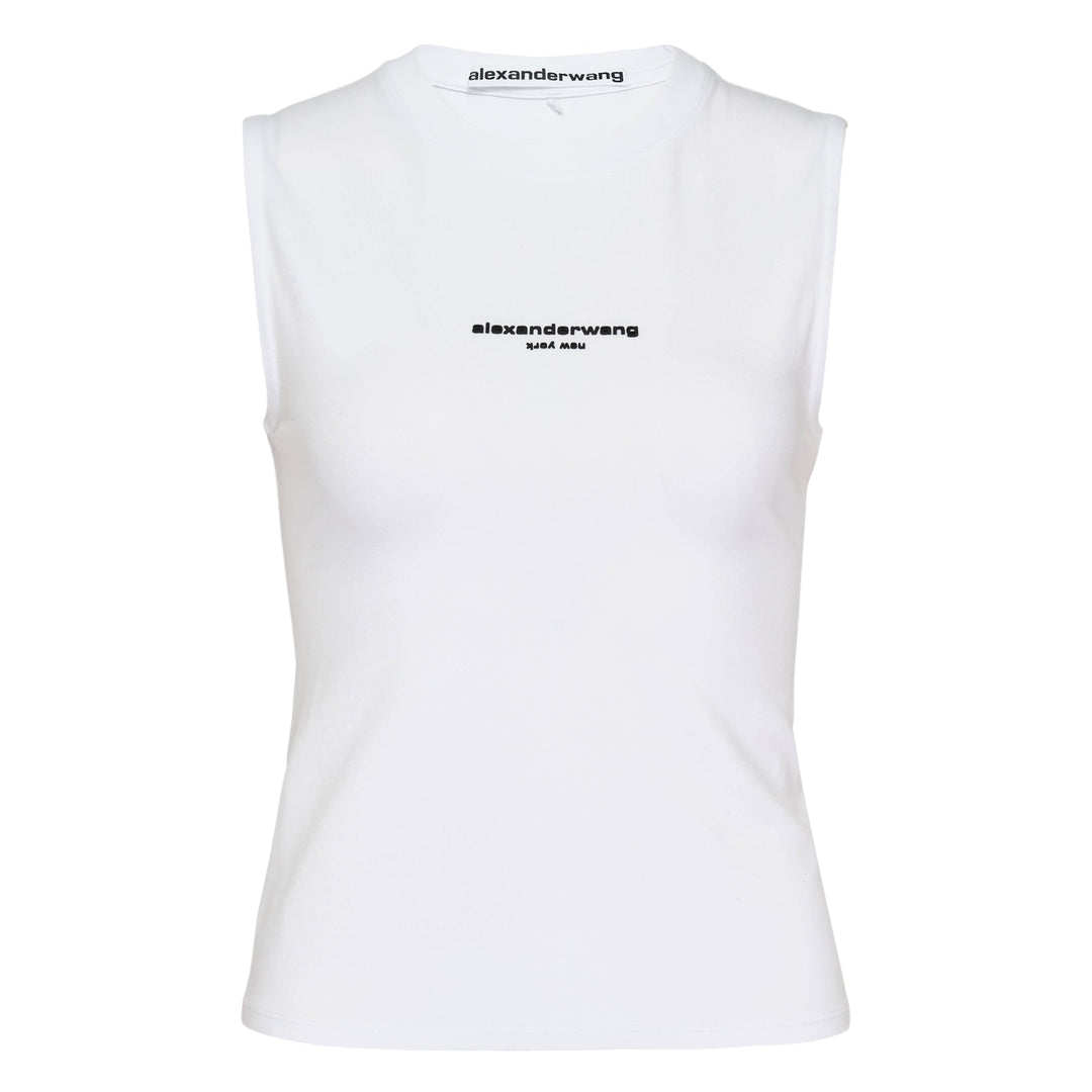 Fitted Logo Print Tank