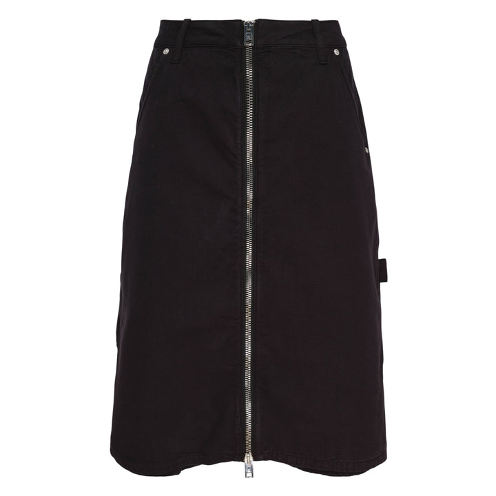 Mid-Rise Midi Zip Skort