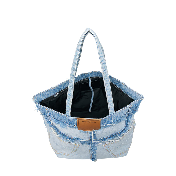 Punch Fray Denim Tote