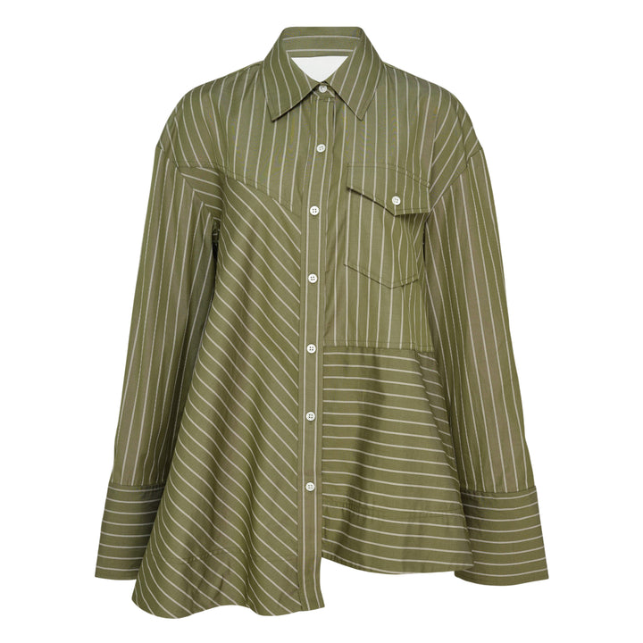 Asymmetrical Stripe Trapeze Shirt