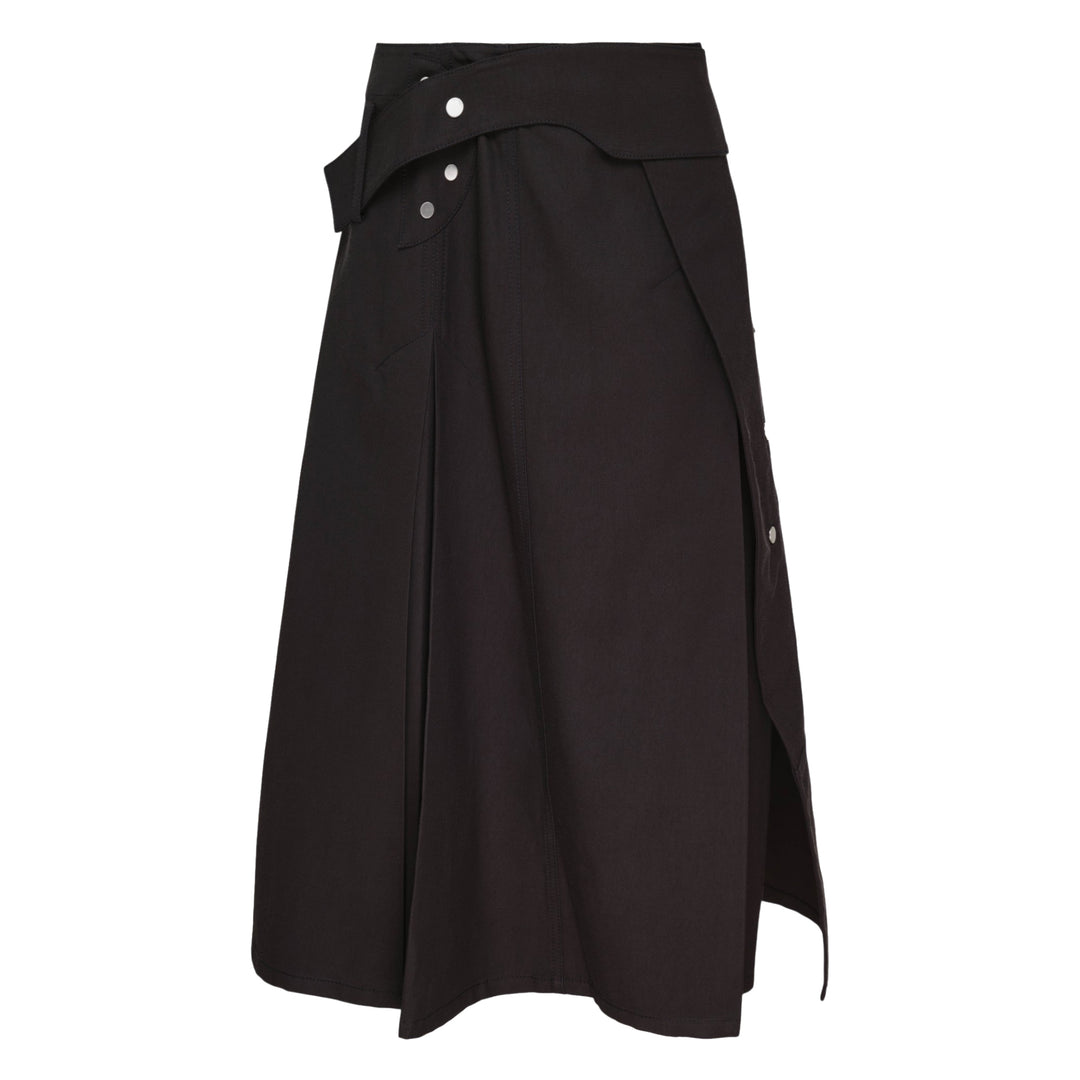 Belted Wrap Utility Skirt