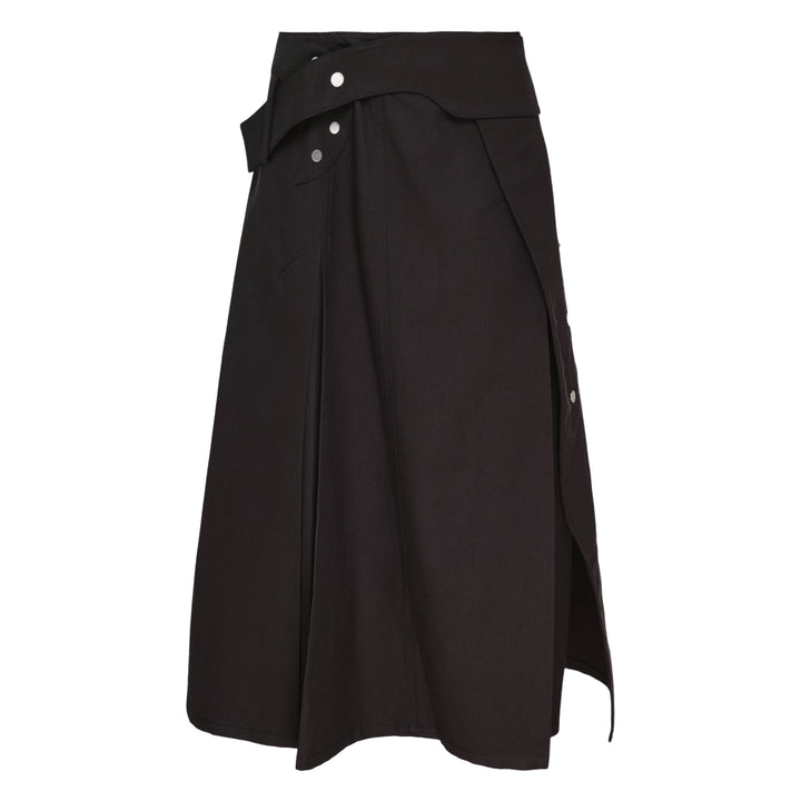 Belted Wrap Utility Skirt