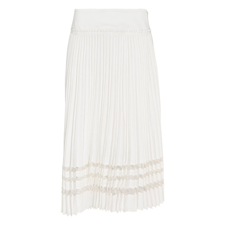 Midi Pleated Lace Skirt
