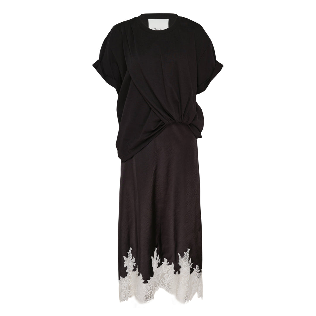 Draped T-Shirt Slip Combo Dress