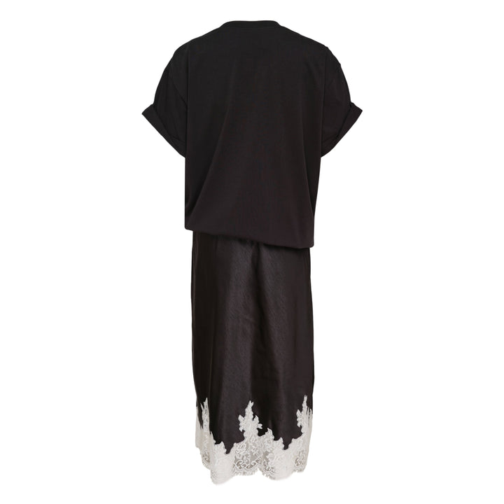 Draped T-Shirt Slip Combo Dress