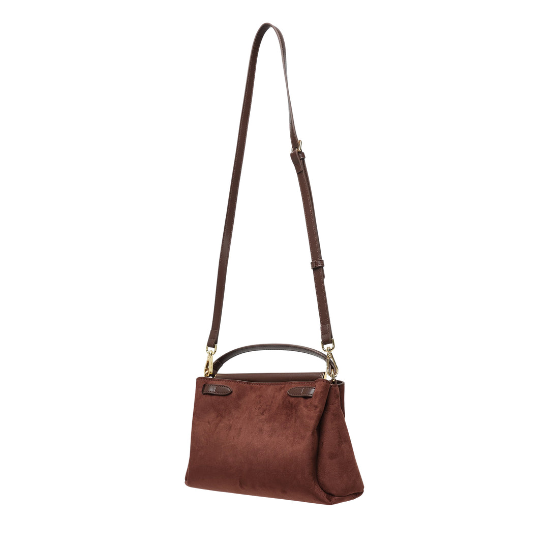 Carmen Faux Suede Top Handle Bag