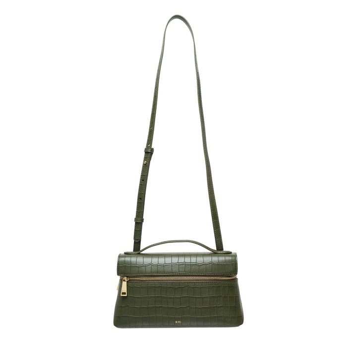 Thea Croc-Embossed Top Handle
