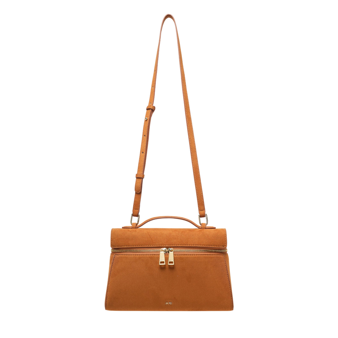 Thea Large Faux Suede Top Handle Bag