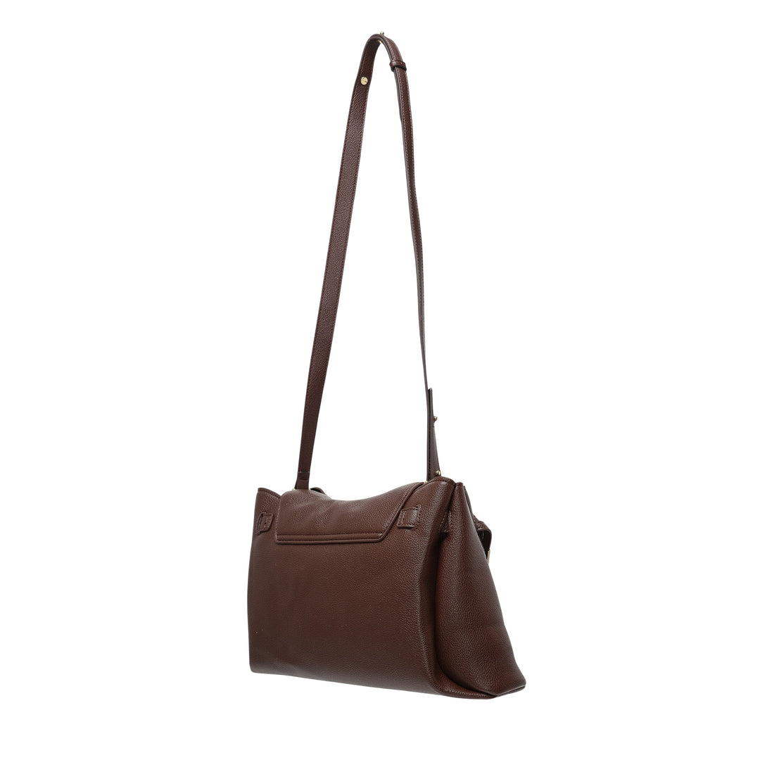 Rhea Pebbled Double Buckle Shoulder Bag