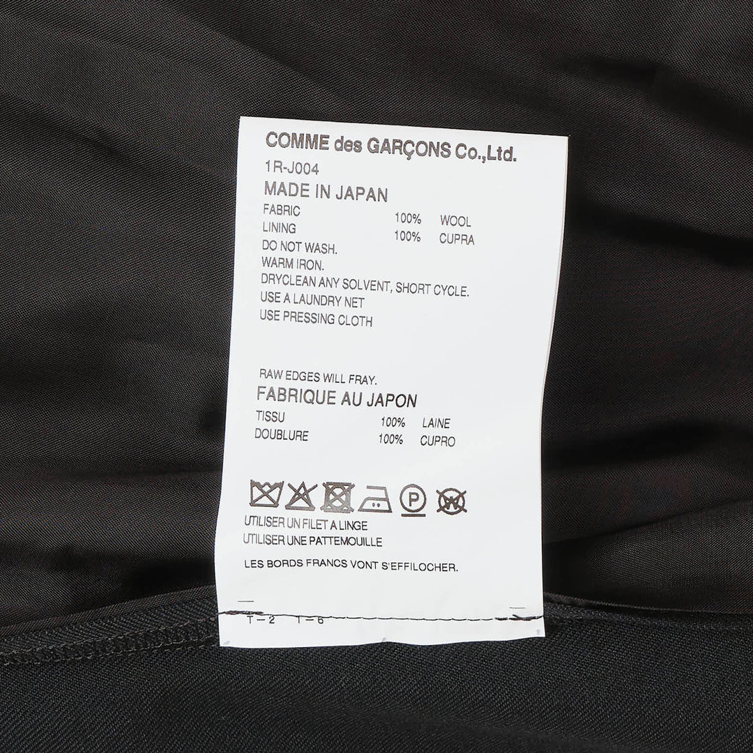 Wool Gabardine Mandarin Collar Jacket