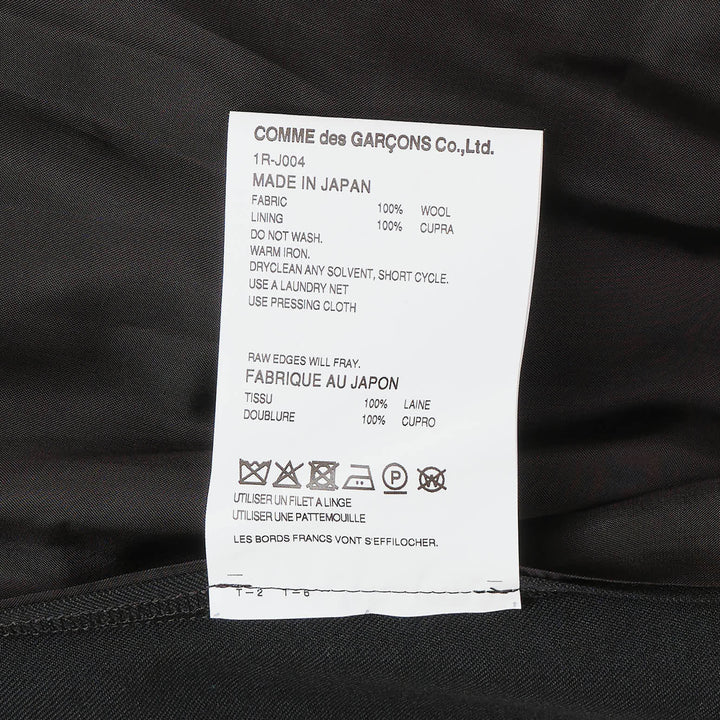 Wool Gabardine Mandarin Collar Jacket