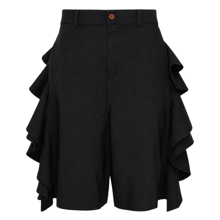 Gabardine Ruffle Shorts