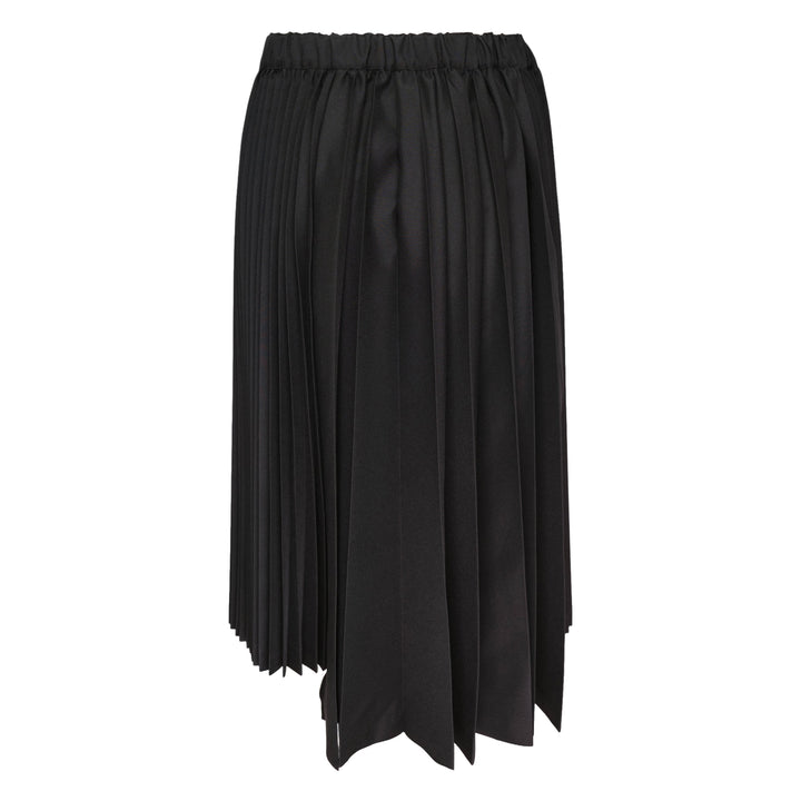 Pleated Asymmetric Midi Skirt