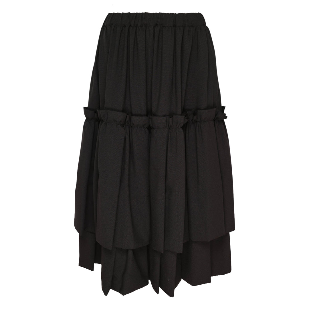 Tiered Ruffle Midi Skirt