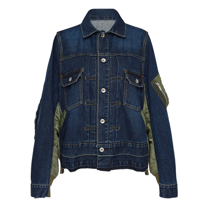 Denim x Nylon Twill Jacket