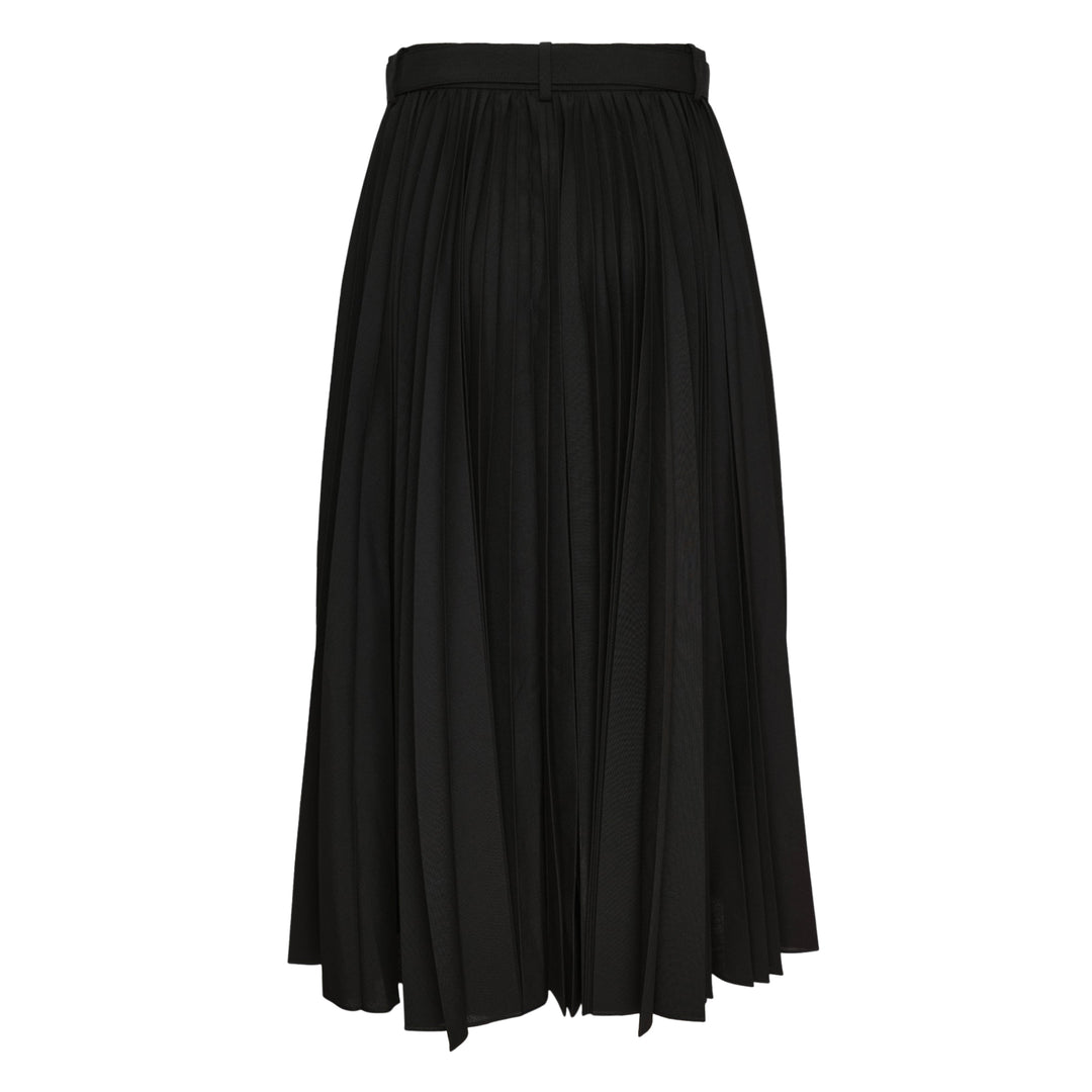 Belted Suiting Midi Skirt