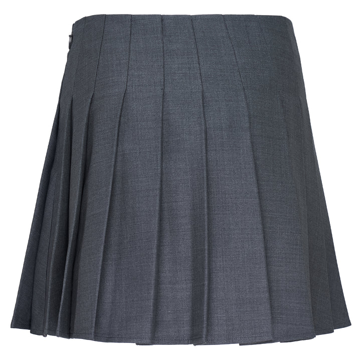 Grey Pleated Mini Skirt