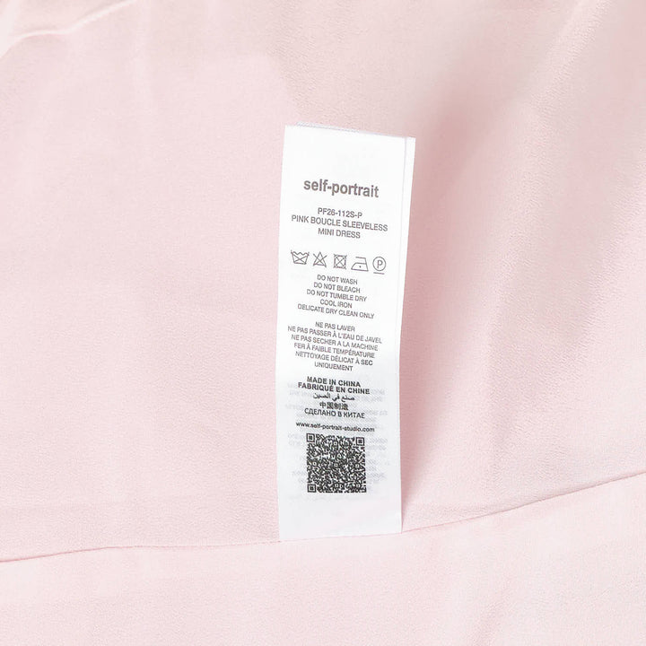 Pink Bouclé Sleeveless Mini Dress