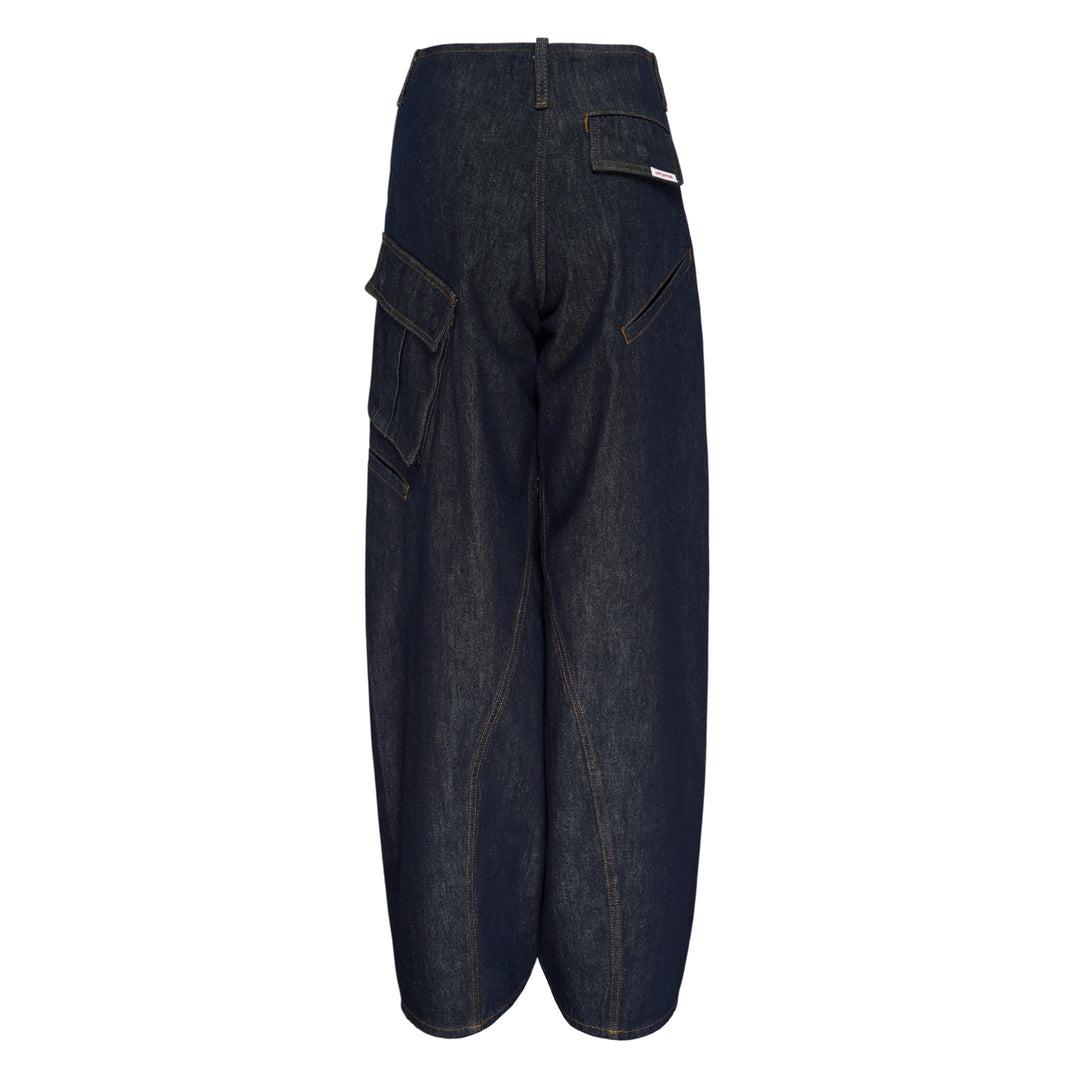 Indigo Denim Cargo Jeans