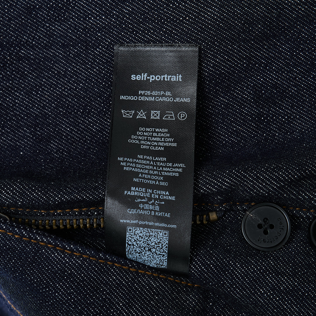 Indigo Denim Cargo Jeans