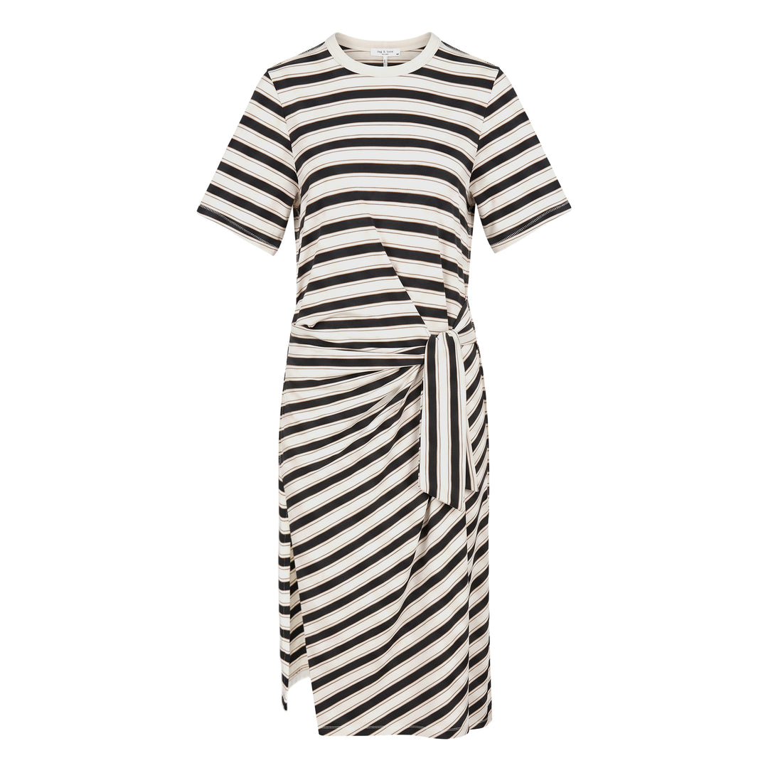 Slub Stripe Midi Dress