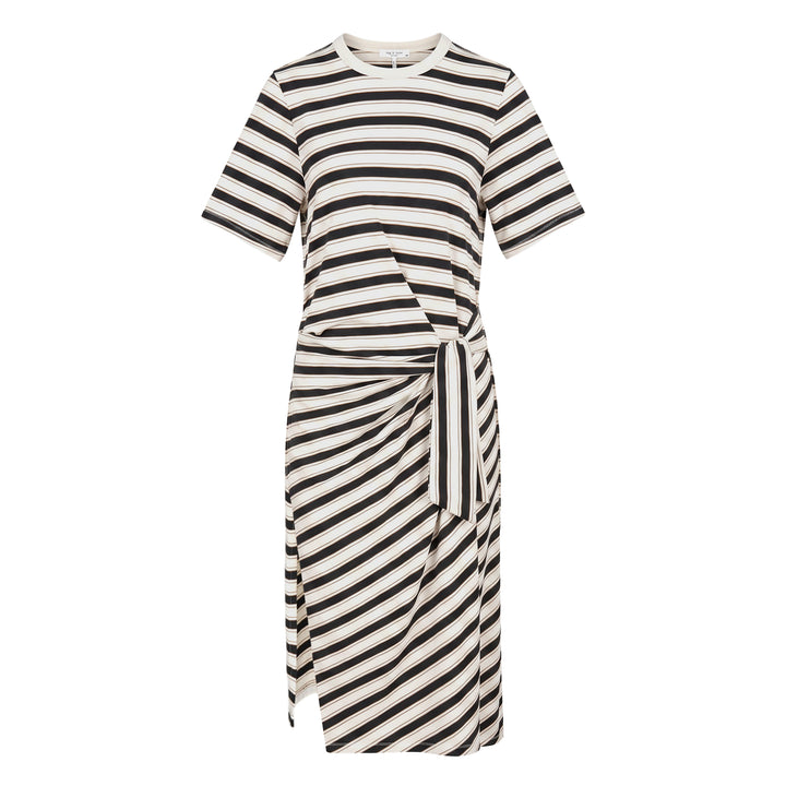 Slub Stripe Midi Dress
