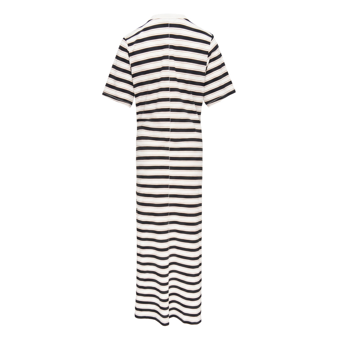 Slub Stripe Midi Dress