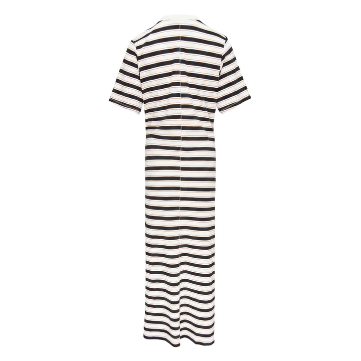 Slub Stripe Midi Dress