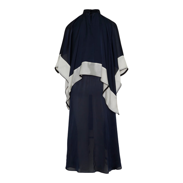 Satin Chiffon Layered Dress