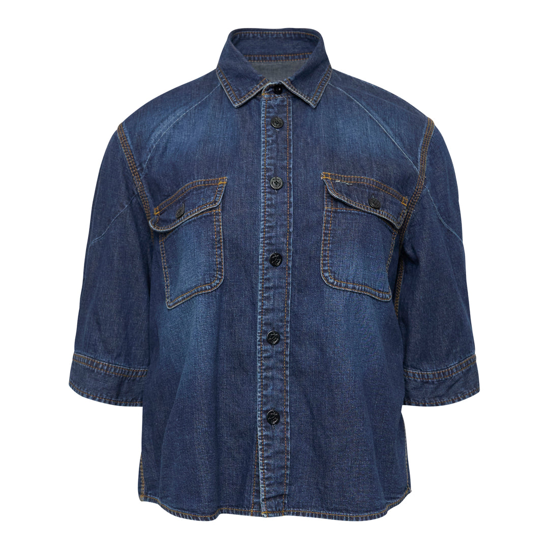 Cropped Denim Shirt
