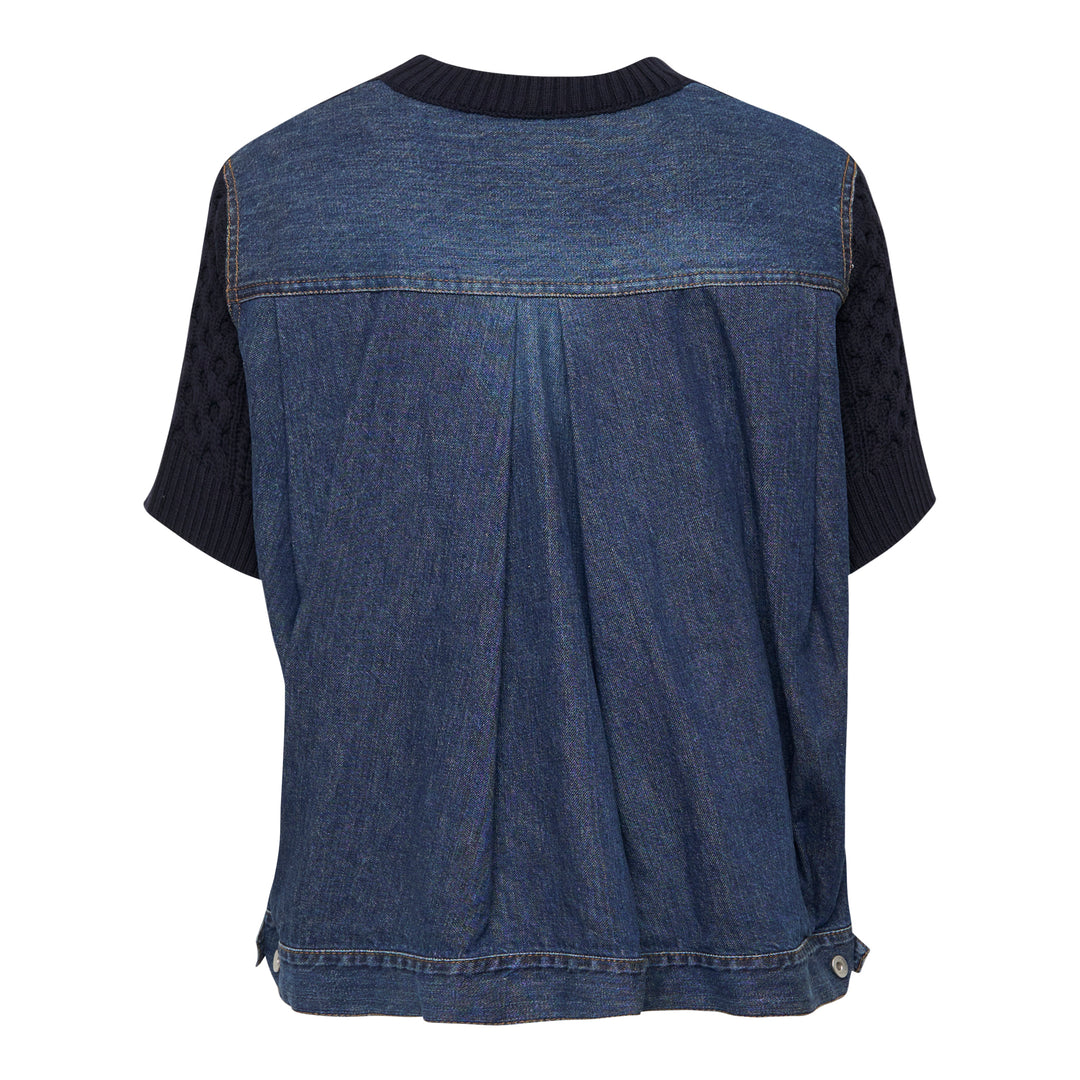 Denim x Cotton Knit Pullover