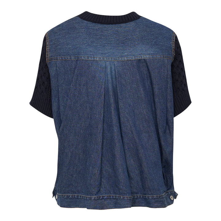 Denim x Cotton Knit Pullover