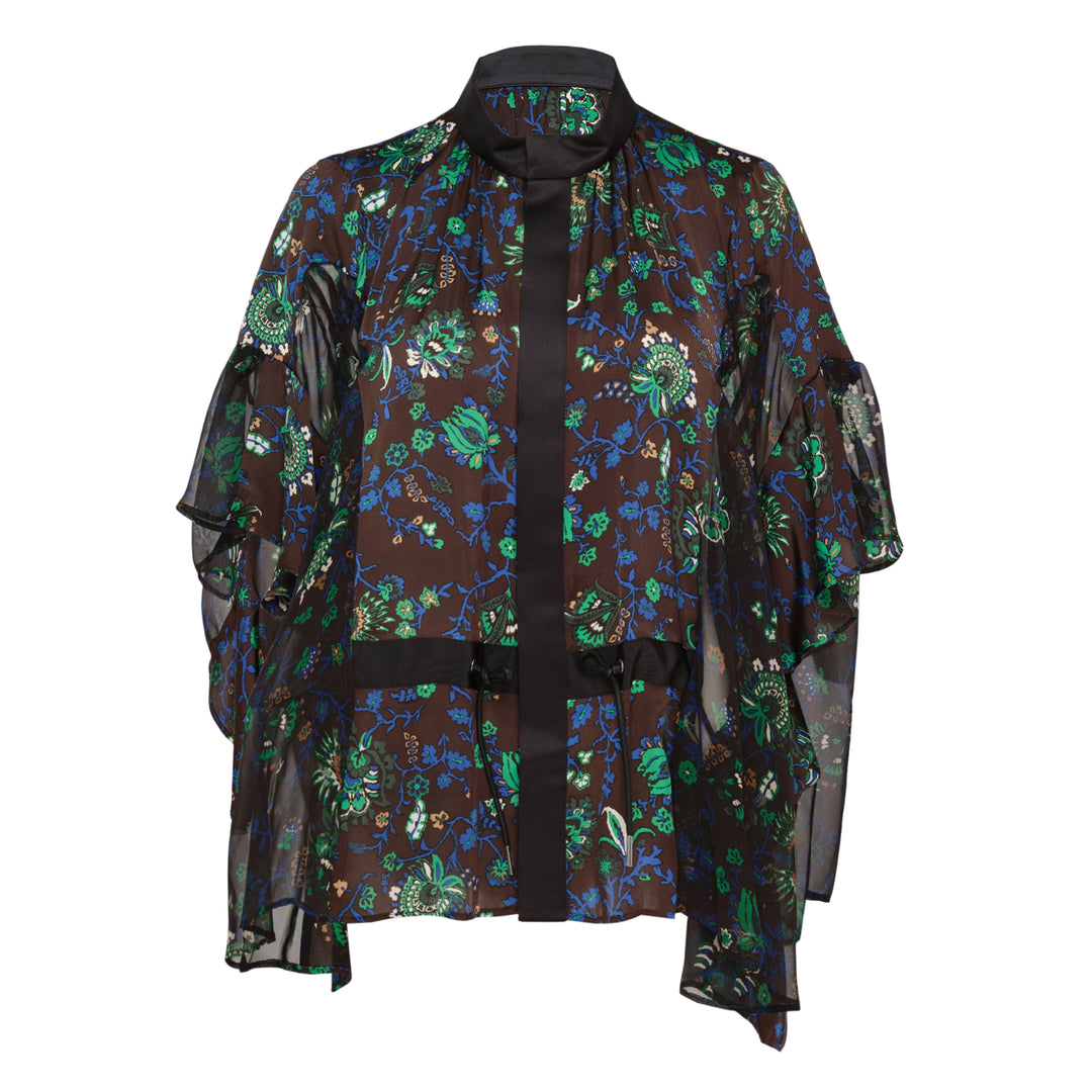 Floral Print Chiffon Blouse