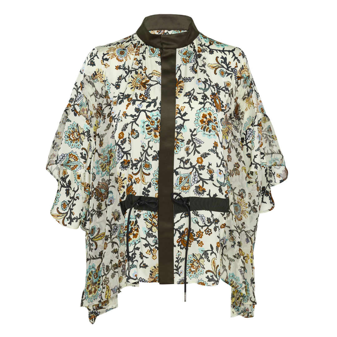Floral Print Chiffon Blouse