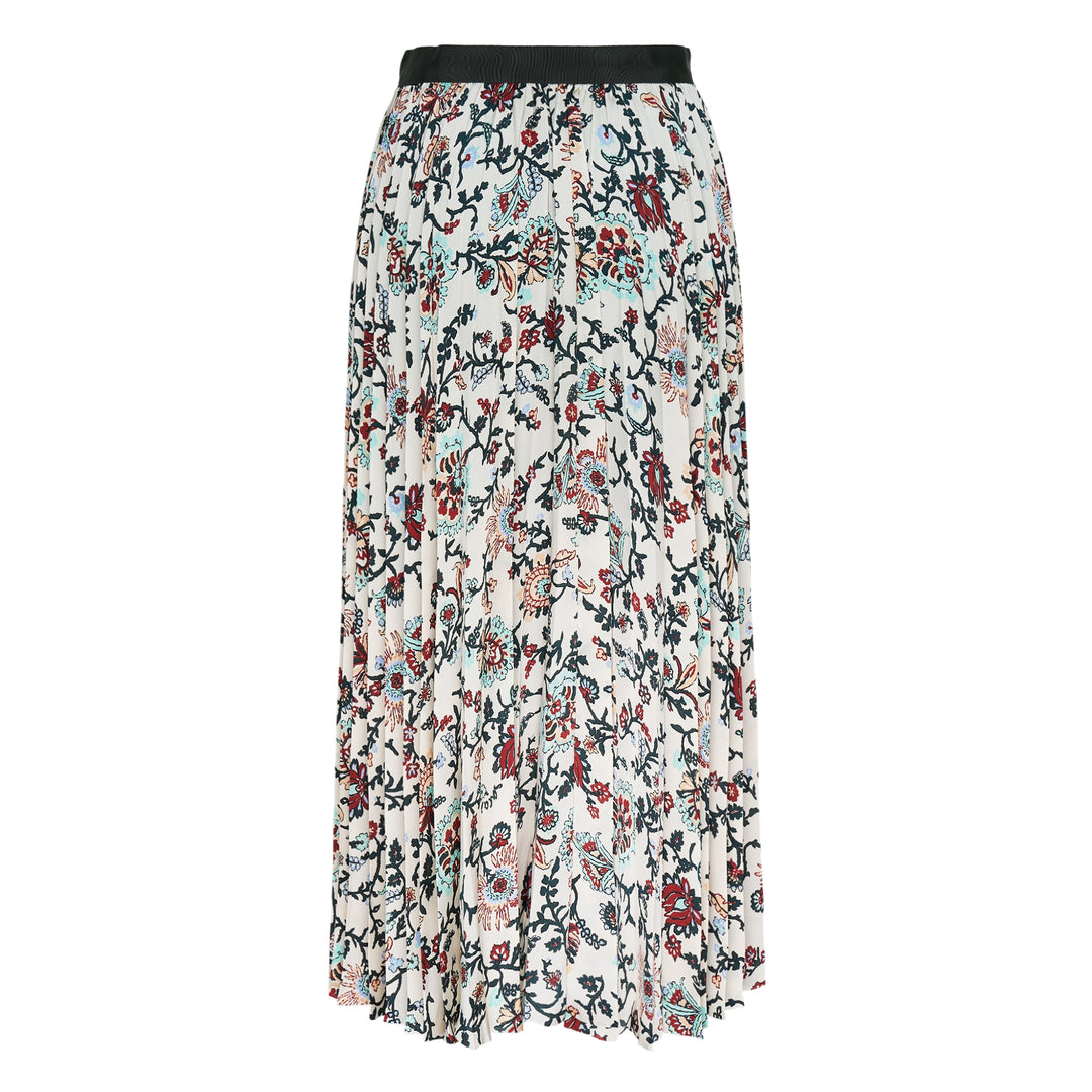 Floral Print Pleated Skirt