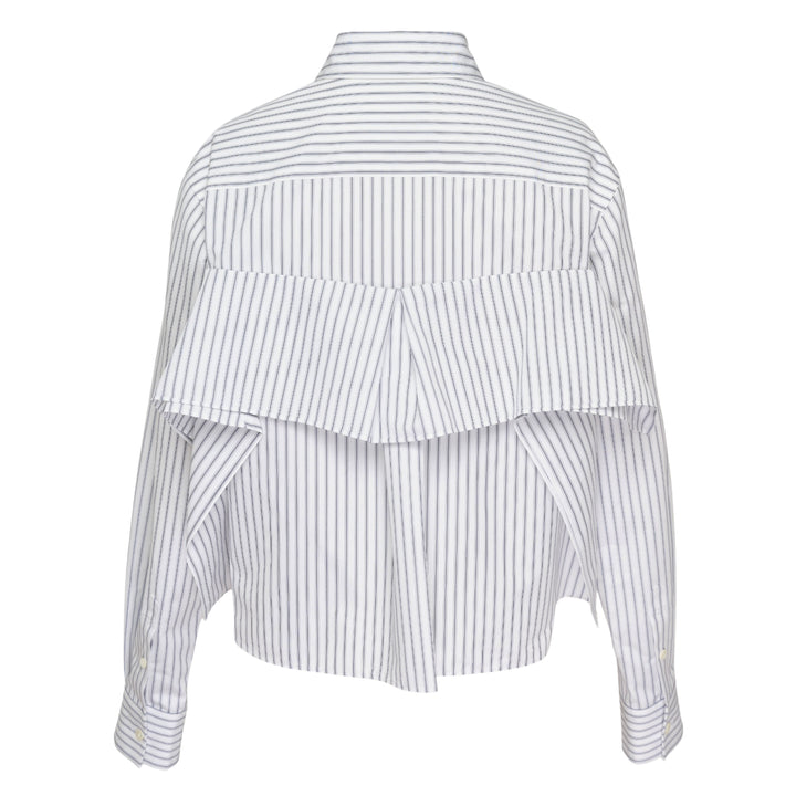Striped Cropped Poplin Shirt