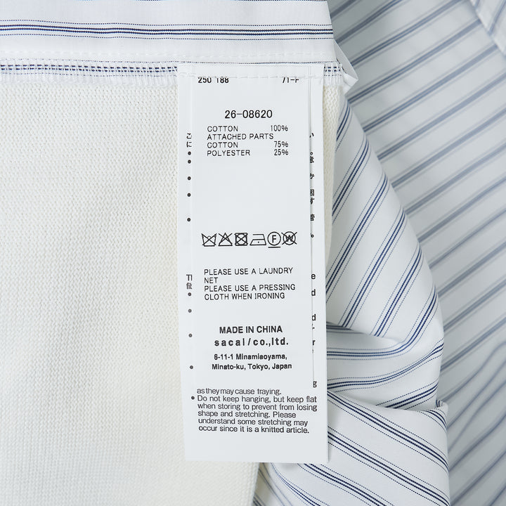 Poplin Cotton Knit Pullover